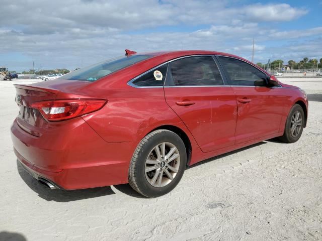 5NPE24AFXHH519601 - 2017 HYUNDAI SONATA SE RED photo 3