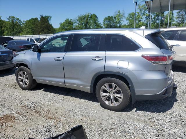 5TDJKRFH3FS137777 - 2015 TOYOTA HIGHLANDER XLE 银色 照片 2