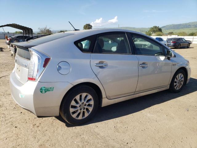 JTDKN3DP7C3021434 - 2012 TOYOTA PRIUS PLUG SILVER photo 3