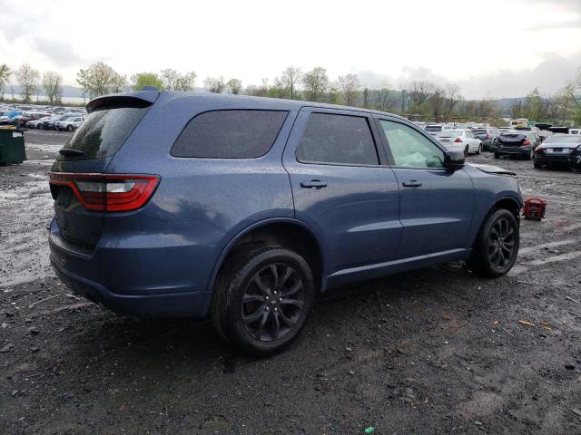 1C4RDJDGXLC222749 - 2020 DODGE DURANGO GT BLUE photo 3