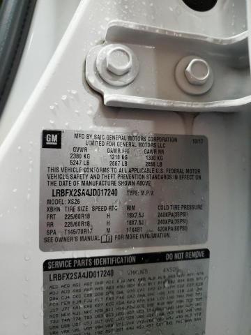 LRBFX2SA4JD017240 - 2018 BUICK ENVISION ESSENCE أبيض صورة 13