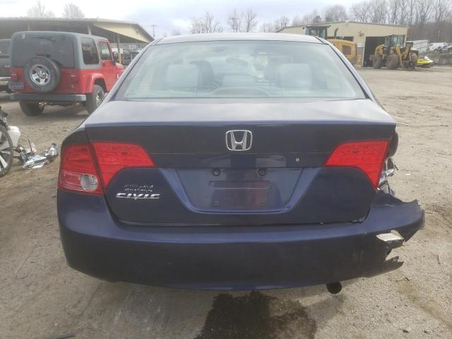 1HGFA16897L105494 - 2007 HONDA CIVIC EX BLUE photo 6