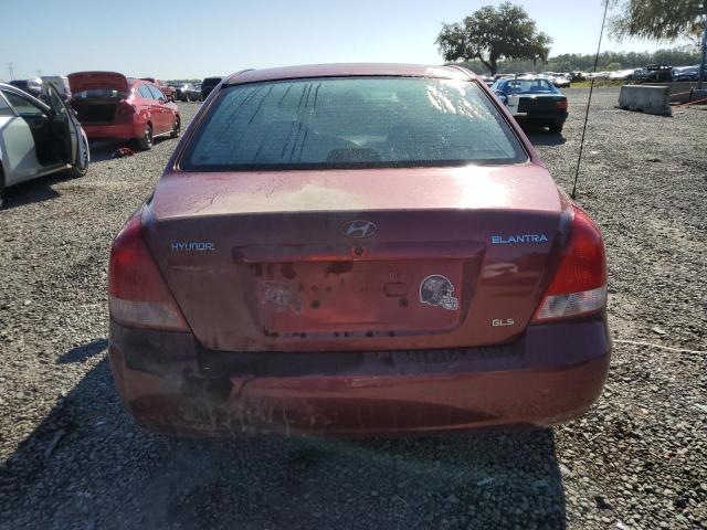 KMHDN45D23U499608 - 2003 HYUNDAI ELANTRA GLS RED photo 6