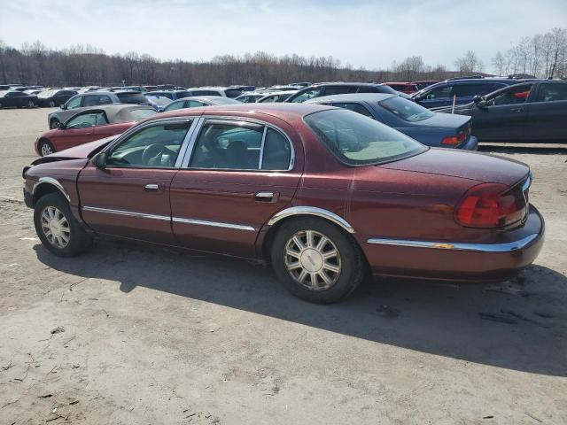 1LNHM97V02Y691950 - 2002 LINCOLN CONTINENTA MAROON photo 2