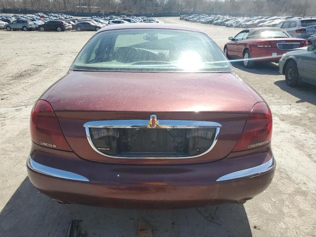 1LNHM97V02Y691950 - 2002 LINCOLN CONTINENTA MAROON photo 6