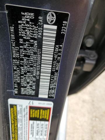 4T1BK1EB7DU069121 - 2013 TOYOTA AVALON BASE 灰色 照片 12