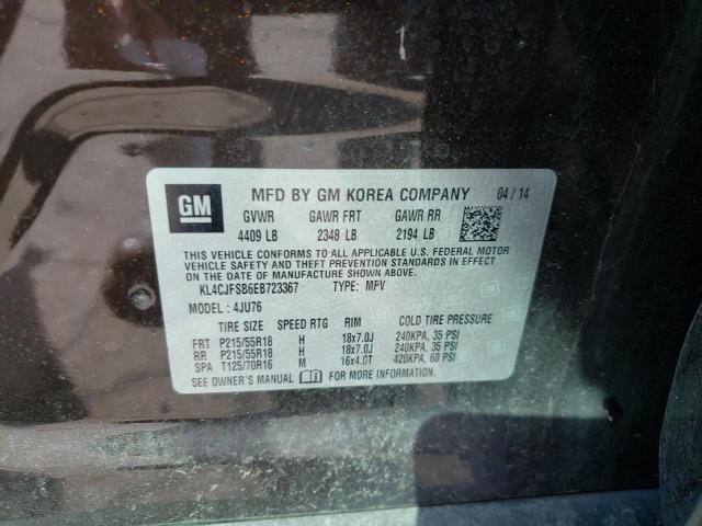 KL4CJFSB6EB723367 - 2014 BUICK ENCORE CONVENIENCE 勃艮第红 照片 12