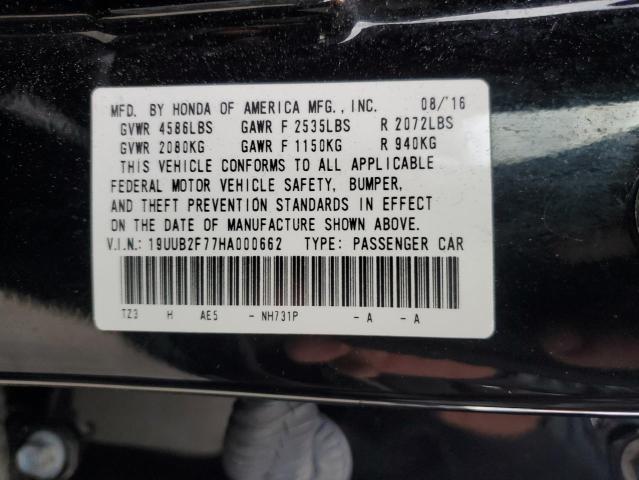 19UUB2F77HA000662 - 2017 ACURA TLX ADVANCE 黑色 照片 13