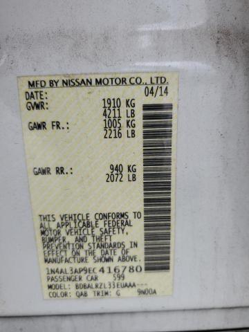 1N4AL3AP9EC416780 - 2014 NISSAN ALTIMA 2.5 WHITE photo 13