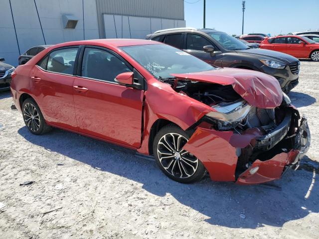 2T1BURHE2EC111521 - 2014 TOYOTA COROLLA L RED photo 4