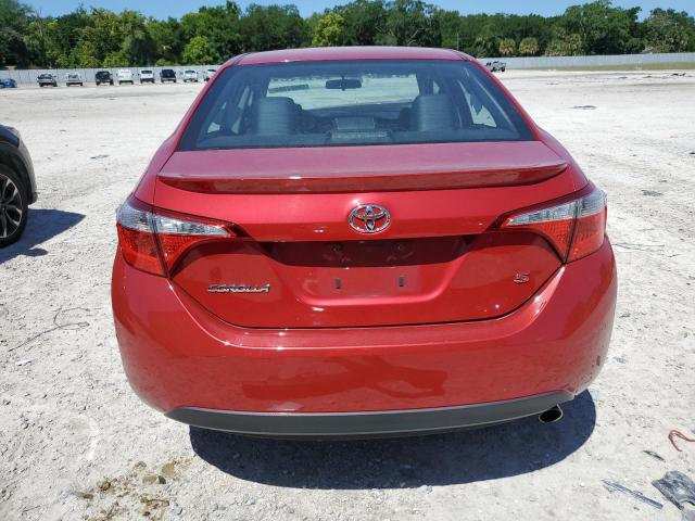 2T1BURHE2EC111521 - 2014 TOYOTA COROLLA L RED photo 6