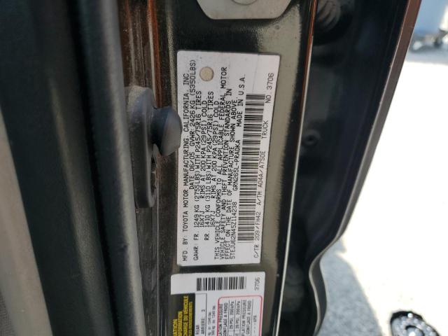 5TEJU62N45Z114238 - 2005 TOYOTA TACOMA DOUBLE CAB PRERUNNER BLACK photo 12