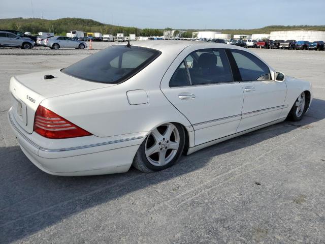 WDBNG75J14A423759 - 2004 MERCEDES-BENZ S 500 WHITE photo 3