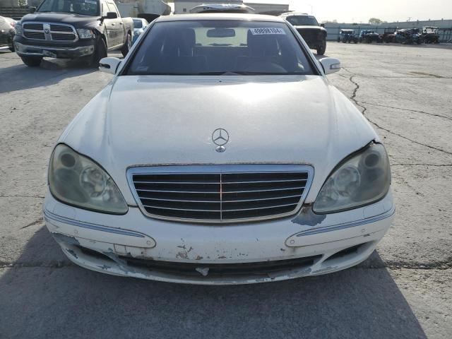 WDBNG75J14A423759 - 2004 MERCEDES-BENZ S 500 WHITE photo 5