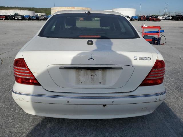 WDBNG75J14A423759 - 2004 MERCEDES-BENZ S 500 WHITE photo 6