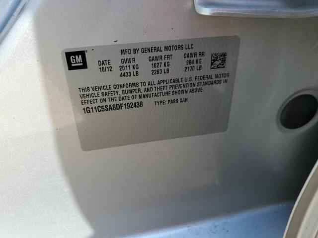 1G11C5SA8DF192438 - 2013 CHEVROLET MALIBU 1LT SILVER photo 12