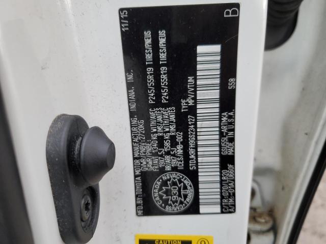 5TDJKRFH9GS234127 - 2016 TOYOTA HIGHLANDER XLE 白色 照片 13