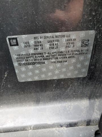 1G11C5SA3DF330144 - 2013 CHEVROLET MALIBU 1LT გრაფიტი ფოტო 12