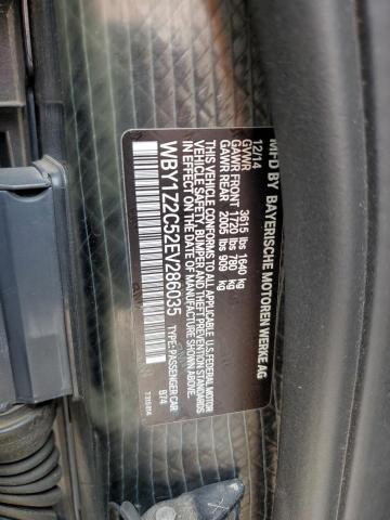 WBY1Z2C52EV286035 - 2014 BMW I3 BEV GRAY photo 12