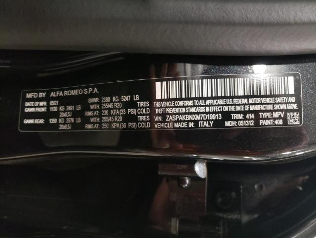 ZASPAKBNXM7D19913 - 2021 ALFA ROMEO STELVIO TI BLACK photo 13