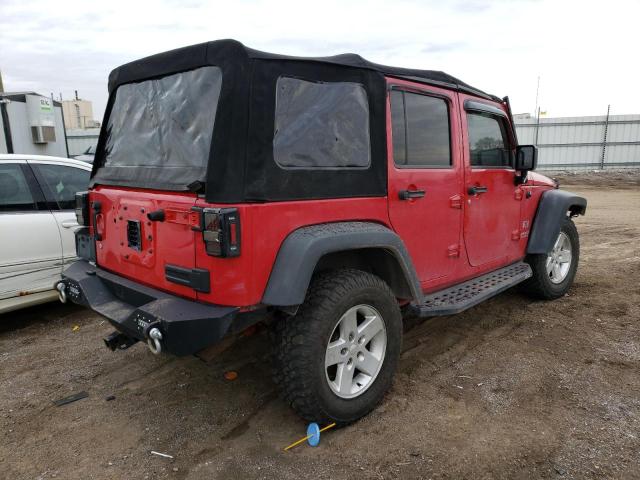 1J8GA39168L642881 - 2008 JEEP WRANGLER U X RED photo 3