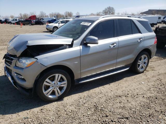 4JGDA5HB3CA000859 - 2012 MERCEDES-BENZ ML 350 4MATIC SILVER photo 1