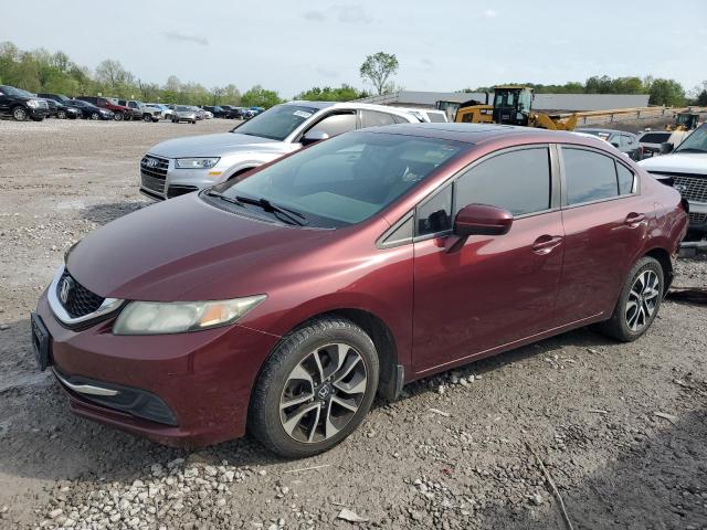 19XFB2F89EE081835 - 2014 HONDA CIVIC EX RED photo 1