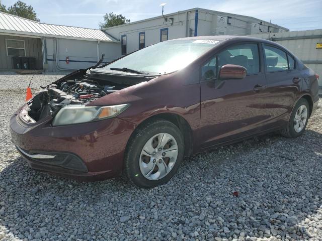 19XFB2F57FE013220 - 2015 HONDA CIVIC LX BURGUNDY photo 1