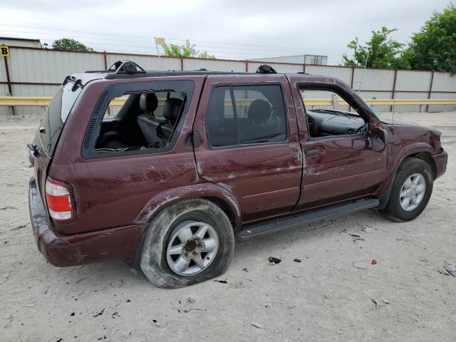 JN8DR09X41W579911 - 2001 NISSAN PATHFINDER LE 勃艮第红 照片 3
