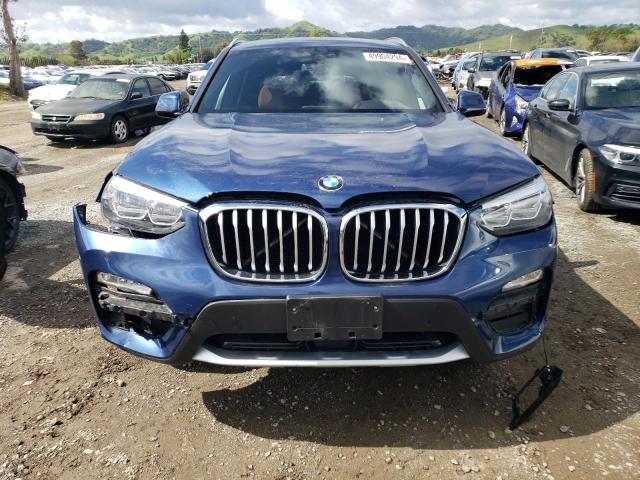 5UXTR7C56KLR50043 - 2019 BMW X3 SDRIVE30I BLUE photo 5