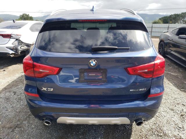 5UXTR7C56KLR50043 - 2019 BMW X3 SDRIVE30I BLUE photo 6