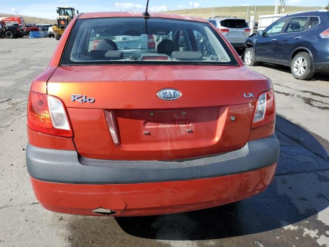 KNADE223496549214 - 2009 KIA RIO BASE ORANGE photo 6