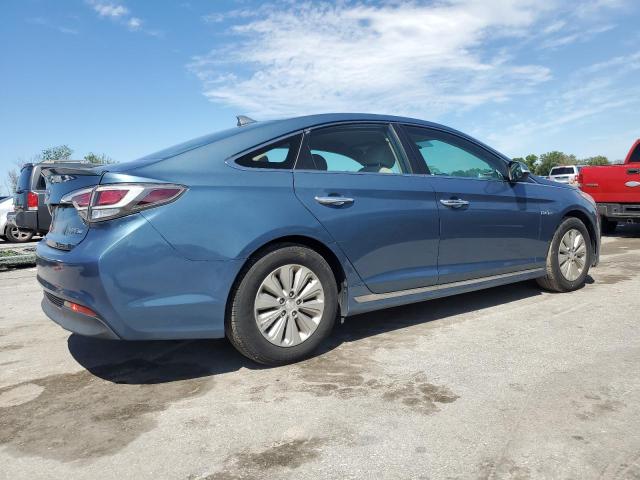 KMHE24L11GA009205 - 2016 HYUNDAI SONATA HYBRID BLUE photo 3