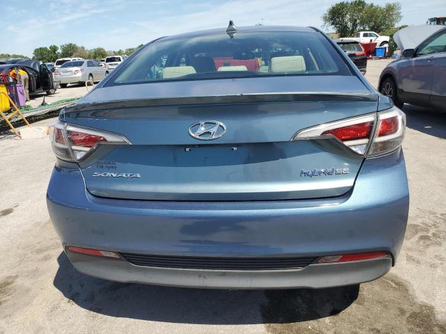 KMHE24L11GA009205 - 2016 HYUNDAI SONATA HYBRID BLUE photo 6