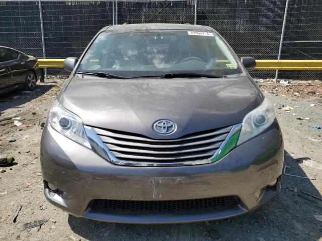 5TDYK3DC3CS239790 - 2012 TOYOTA SIENNA XLE GRAY photo 5