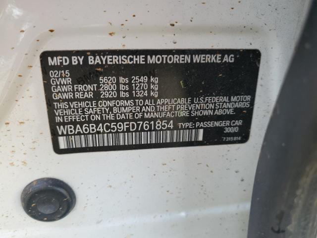 WBA6B4C59FD761854 - 2015 BMW 650 XI GRAN COUPE WHITE photo 12