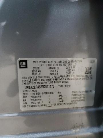 LRBAZLR45MD041173 - 2021 BUICK ENVISION PREFERRED GRAY photo 14