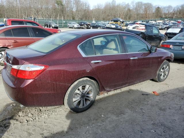 1HGCR2F32EA301517 - 2014 HONDA ACCORD LX BURGUNDY photo 3