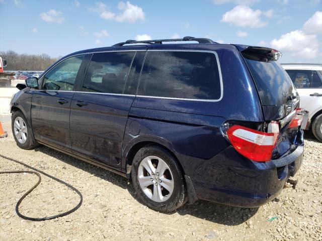 5FNRL38856B082585 - 2006 HONDA ODYSSEY TOURING BLUE photo 2