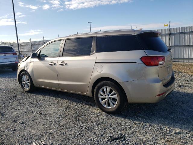 KNDMB5C15F6034566 - 2015 KIA SEDONA LX BEIGE photo 2