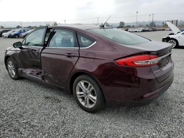 3FA6P0HD5JR180886 - 2018 FORD FUSION SE BURGUNDY photo 2