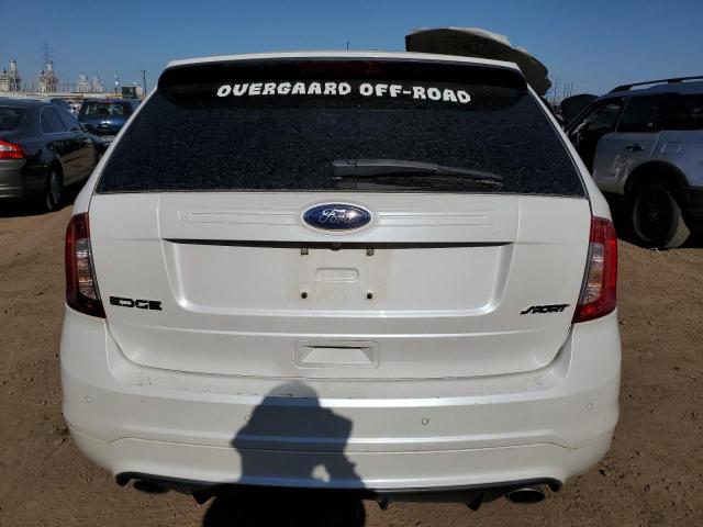 2FMDK3AK0EBB00873 - 2014 FORD EDGE SPORT WHITE photo 6