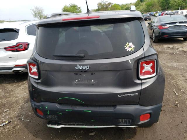 ZACCJADT2GPD17576 - 2016 JEEP RENEGADE LIMITED GRAY photo 6