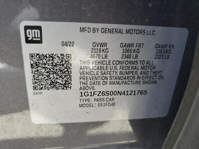 1G1FZ6S00N4121765 - 2022 CHEVROLET BOLT EUV PREMIER GRAY photo 12