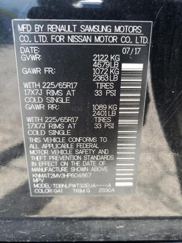 KNMAT2MV3HP604867 - 2017 NISSAN ROGUE S 黑色 照片 13