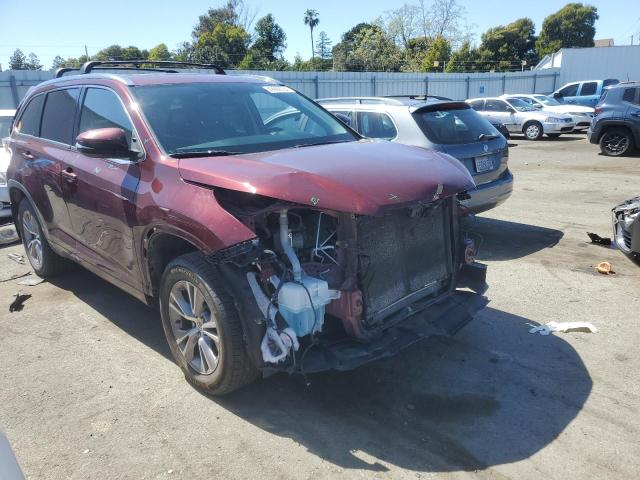 5TDJKRFH1ES012789 - 2014 TOYOTA HIGHLANDER XLE ბურგუნდია ფოტო 4