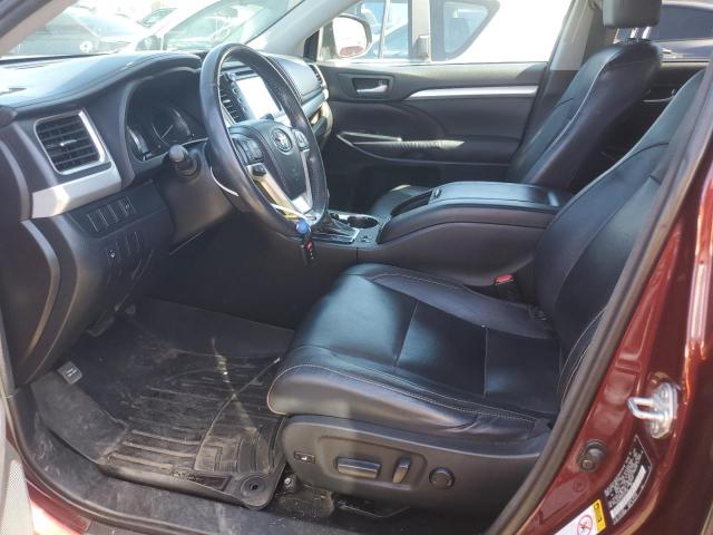 5TDJKRFH1ES012789 - 2014 TOYOTA HIGHLANDER XLE ბურგუნდია ფოტო 7