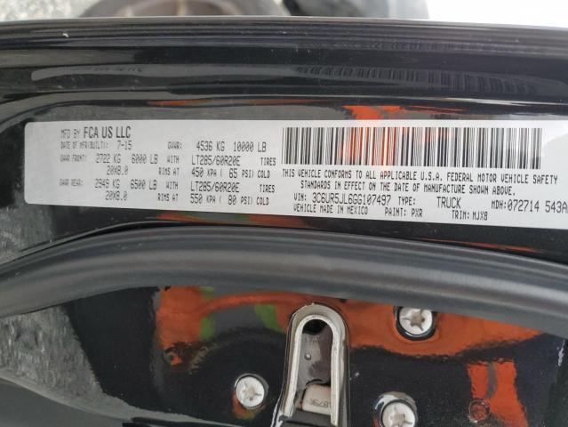 3C6UR5JL6GG107497 - 2016 RAM 2500 SLT შავი ფოტო 13