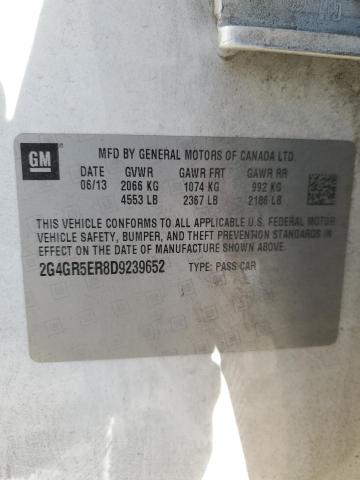 2G4GR5ER8D9239652 - 2013 BUICK REGAL 白色 照片 12
