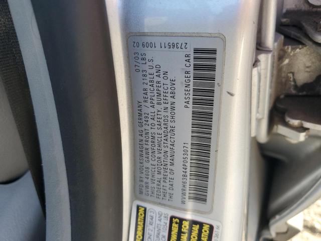 WVWRH63B44P053071 - 2004 VOLKSWAGEN PASSAT GLX ვერცხლისფერი ფოტო 12